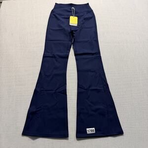 Lemonsky High-Waisted Flared Yoga Pants Women  Sz XS Blue Brand New